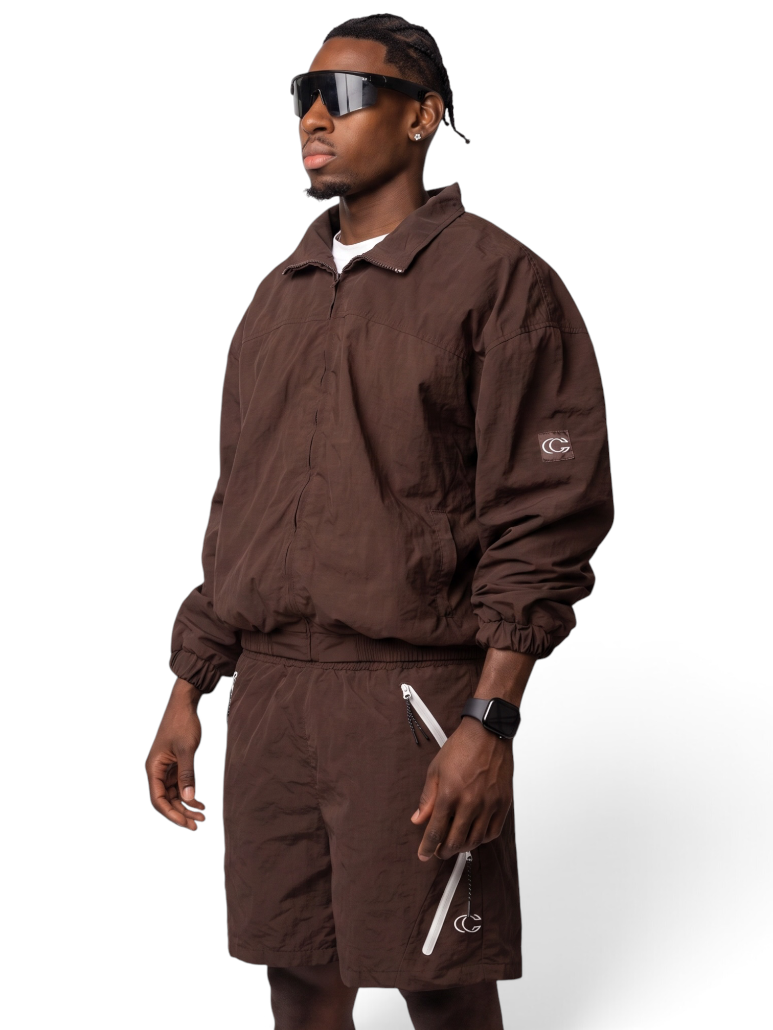 OC Tracksuit Shorts Set (Mocha)